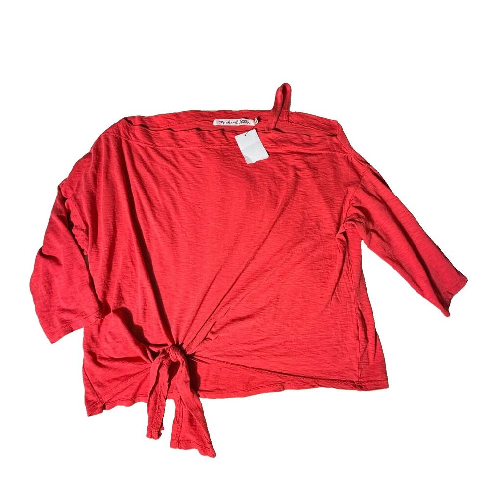 New Michael Stars 100% Supima Cotton Off Shoulder Blouse Shirt One Size NWT Soft